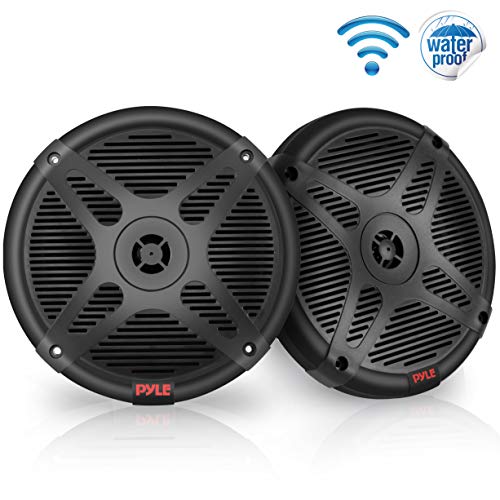 6.5 Inch Bluetooth Marine Speakers - 2-Way IP-X4 Waterproof and Weather Resistant Outdoor