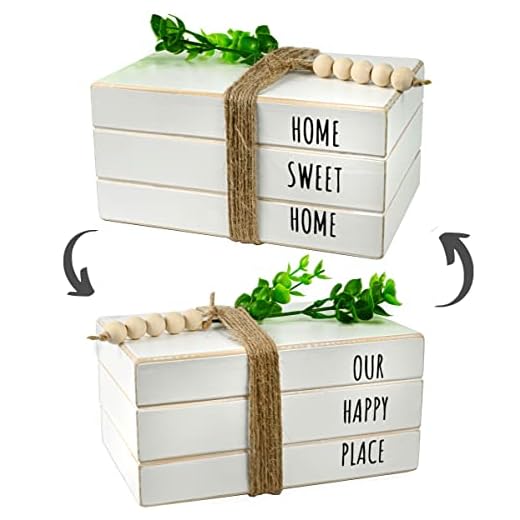 2in1 Decorative Books for Home Decor,Stacked Books for Decor,Coffee Table Decor, Decor Books,Farmhouse Books, Book Decor, Stacked Books Decor,Fake Table Books,White Fake,Book Stack Decor (White)