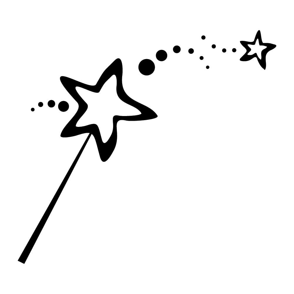 Milk Mug Designs Cute Fairy Princess Magical Star Wand Vinyl Decal Sticker Decor for 13" Computer