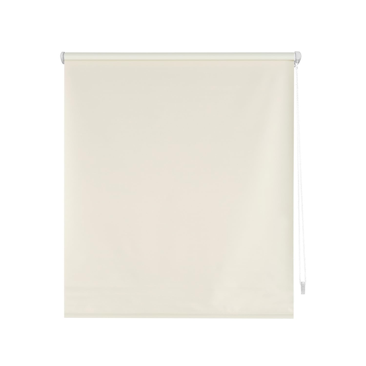 Store Enrouleur occultant Lisse, sans Outils et sans perçage, Dimensions du Store vénitien : 52 x 180 cm Largeur x Longueur/Dimensions du Tissu: 49 x 175 cm, Couleur Unie, Beige, Stores