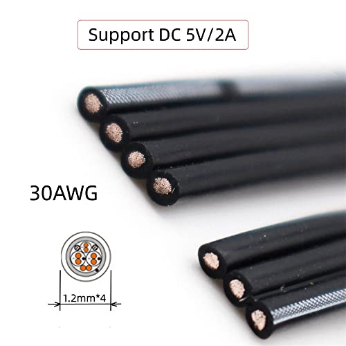 NFHK 13cm USB 2.0 Type-A Male to Type-A Male Female Data Flat Slim FPC Cable for FPV & Disk & Phone - Image 2