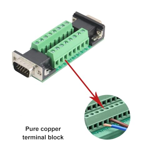 Connecteur VGA 15 broches bloc de jonction à vis RS232 de remplacement pour maintenance - 4