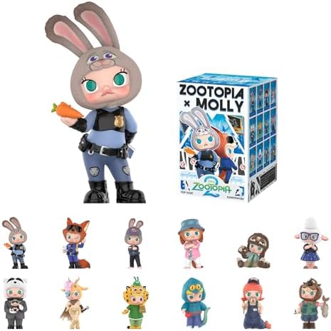 POP MART MOLLY x ズートピア コラボシリーズ【1ピース 】ポップマート ガチャガチャ ブラインド ボックス フィギュア プラモデル プレミアム おもちゃ ソフビ オリジナル キャラクター 誕生日 プレゼント