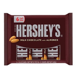 Hershey's: Milk Chocolate w/Almonds, 6 Ct