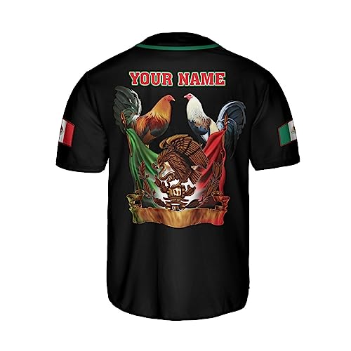 Leeprints Personalized Mexico Baseball Jersey, Mexican Baseball Jersey for Men Women, Mexicano Flag Jersey, Mexican Pride miniatura 3
