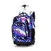 BOZONLI Trolley Rucksack, Kinder Trolley Schultasche mit Rollen Rucksack Schultrolley Rucksäcke Kinder Schulrucksack Schulranzen mit Rollen, Sternenklarer Himmel