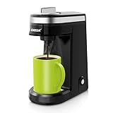 CHULUX Mini Single Serve Coffee Maker for K Cup Capsule, Tiny Small Size Coffee Machine for One Person Travel, RV, Truck and Home