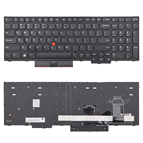SUNMALL �����p�L�[�{�[�h �g���b�N�|�C���g�t�� Lenovo IBM ThinkPad E580 E585 E590 E595 L580 L590 T590 P52 P53 P53S P72 P73�ɑΉ� �o�b�N���C�g�Ȃ�