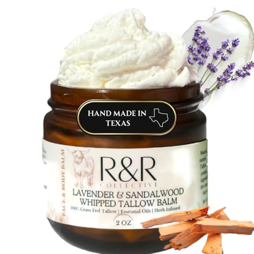 Handmade Tallow Balm (Wildflower)- 100% Grass Fed Beef Tallow for Skin Care- 100% Natural Whipped Tallow Balm -Original Wildflower Scent -Sensitive & Dry Skin Eczema Psoriasis- 2 FL. oz