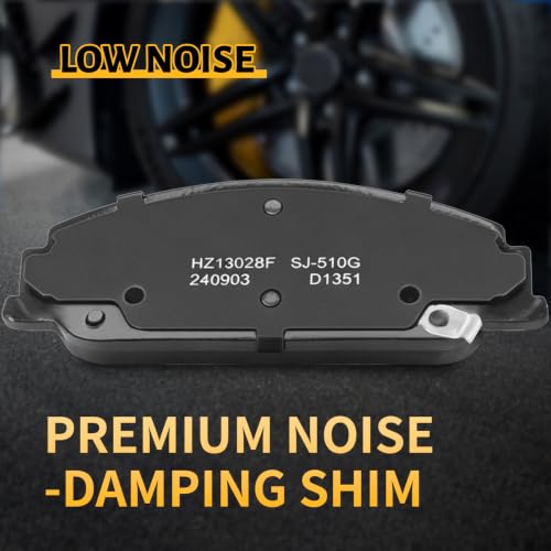 Image of Ceramic Front Brake Pads Set Compatible with 2012 Chevrolet Caprice(PPV;6 Cylinders);2008-2009 Pontiac G8(Base /GT)(D1351)