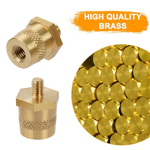 M8 Batteriepoladapter für Autobatterien aus robustem Messing mit Edelstahlschrauben kompatibel mit 12 Volt Batterien und Lifepo4 Batterien als Adapter für Batteriepole und Batterieklemmen