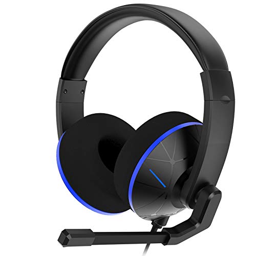 HelloCreate Auriculares para juegos 3. 5mm Plug Gaming Auriculares PC Compatible con PS5 XBOX ONE Cancelación de ruido Cover