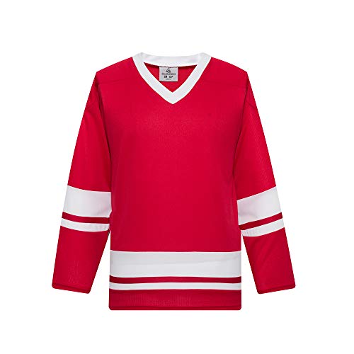 Catálogo de Ropa de Hockey sobre hielo para Mujer del mes. 41 EALER H400 Series - Playera de práctica de Hockey sobre Hielo en Blanco para Hombres y niños, para Adultos y jóvenes, Rojo/Blanco, X-Large
