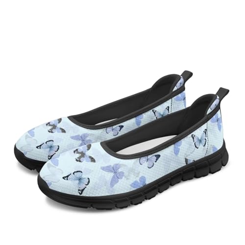 Image of Walking Shoes Women Breathe Mesh Slip On Sneakers Women Comfortable Lightweight