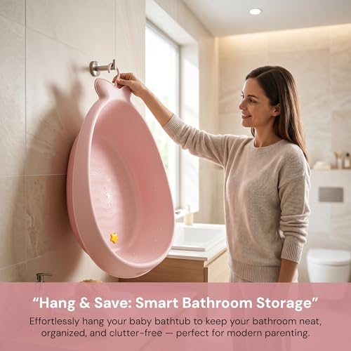 Image of Baybee Whale Baby Bath tub for 0 to 5 Years | Baby Bath Tub for Kids with Soft Mesh Cushion Support & Easy Drains | Bather & Bathtub for Newborn Boys Girls | Mini Swimming Pool for Babies (Pink)