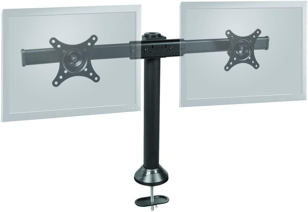 SIIG Accessory CE-MT1712-S2 Side-by-Side Dual Monitor Desk Stand 13inch to 27inch Retail,Black