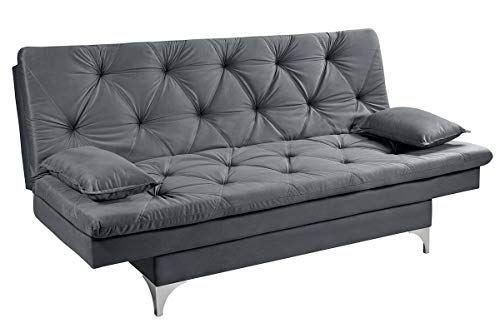 Sofa Cama Austria 3 Posições Reclinavel Essencial Estofados Cinza
