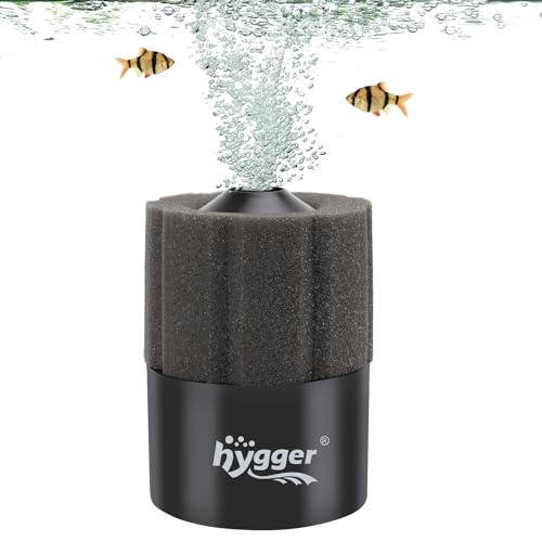 hygger Aquarium Sponge Filter 8-20 Gallon Small Fish Tank Filter for Turtle Breeding Fry Shrimp Snails Betta Air-Powered Filter with Reusable Biochemical Ball Spare Sponge Foam Filter