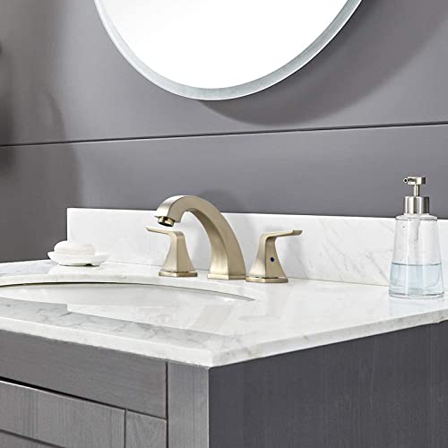 Robinet salle de bain moderne doré brossé pour vasque - 8