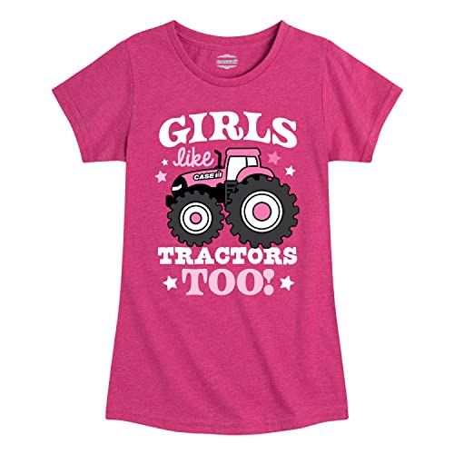 Case IH - Girls Like Tractors Too - Toddler Girls Short Sleeve Graphic T-Shirt