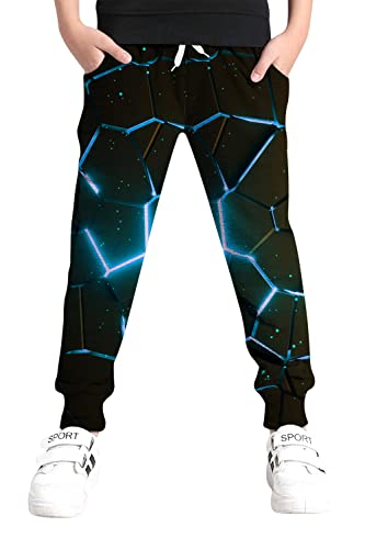UNICOMIDEA Boys Joggers Boys Sweatpants Cool Pants for Boys 10-12 Boys Sweats Size 10-12 Cool Boy Pants Kids Sweatpants 3D