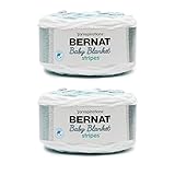BERNAT Blanket Stripes 2-300G Teal Dreams, Seaglass, 2 Pack