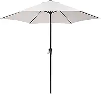 Ombrelone Guarda-Sol 2,70m Haste Central com Manivela Proteção Solar UV 50+ e Saída de Ar ideal para Jardim, Piscina e Área Externa