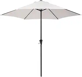 Ombrelone Guarda-Sol 2,70m Haste Central com Manivela Proteção Solar UV 50+ e Saída de Ar ideal para Jardim, Piscina e Área Externa