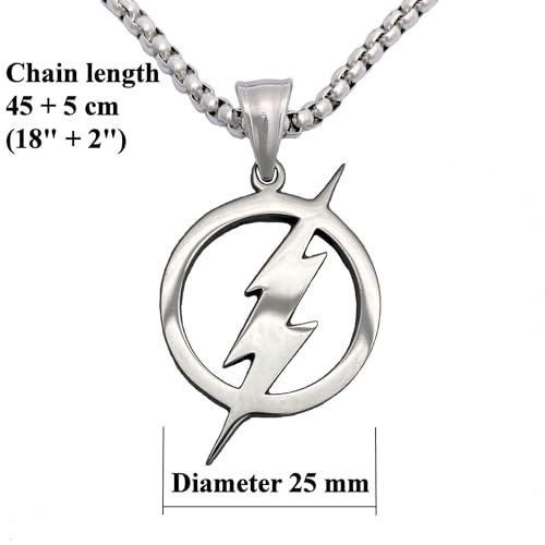 Image of Tapp Collections Stainless Steel Superhero Pendant Necklace