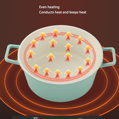 Zenithaur emaillierte niederländische Ofen, 10 Zoll DIA. Großkapazität Nicht -Stick -Kochtopf mit Deckel und zwei Griffen, ideal für Induktionskocher und Herd (Hellgrün) 5 Zenithaur emaillierte niederländische Ofen, 10 Zoll DIA. Großkapazität Nicht -Stick -Kochtopf mit Deckel und zwei Griffen, ideal für Induktionskocher und Herd (Hellgrün)