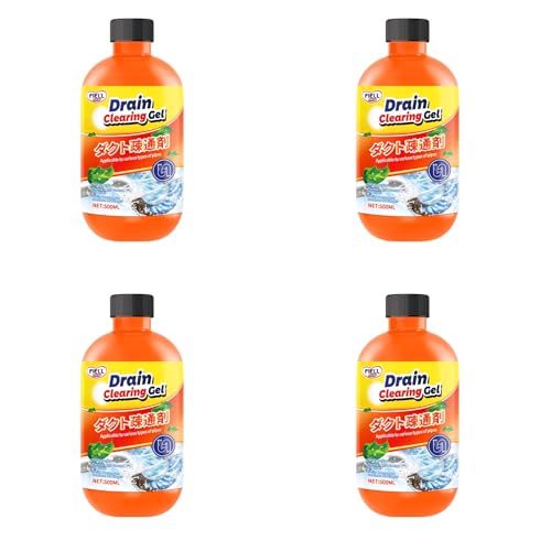 パイプクリーナー 液体 4本セット 500ml 大容量 強力溶解 パイプ詰まり解消 悪臭防止 排水改善 液体タイプ 無香料 パイプ掃除 お風呂 排水溝 排水口 洗浄 洗面台 シンク 詰まり 洗浄 台所・浴室・トイレ 家庭用