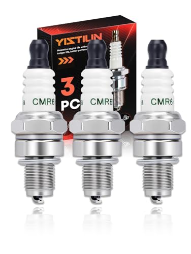 Yistiun CMR6H Spark plug for NGK CMR6H 3365 for Champion RZ7C for STHIL FS40 FS56 FS90 FS100 FS110 HL90 HL100 HL110 HT100 KM90 KM110 KM130 4 MIX Trimmer BR600 BG56 BG66 Blower MS181 MS211 Chainsaw