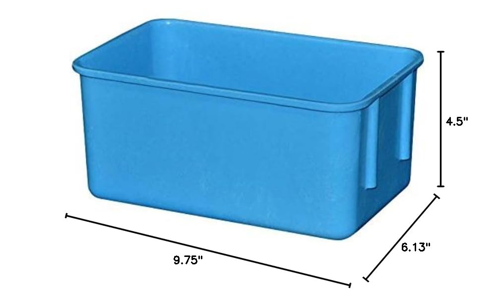 Toteline 9261085268 Nesting Container, Glass Fiber Reinforce, Plastic Composite, 9.75" x 6.13" x 4.5", Blue