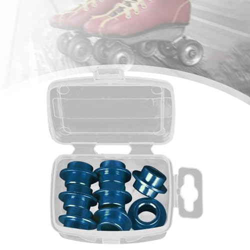 kowaku 2X 8X Inline Skate Axle Bearing Spacers Accessories Aluminium Alloy Smooth Bushing Spacers Parts for Men Inline Skate Skateboard