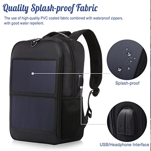 image for Yoidesu 14W Solar Backpack, Solar Panel Power Backpack with Handle and