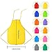AIVS 24 Pieces Children’s Artists Fabric Aprons & Chef Hats for Kitchen, Classroom, Community Event, Crafts and Art Painting Activity,Kid's Size(M 2-12 Year)