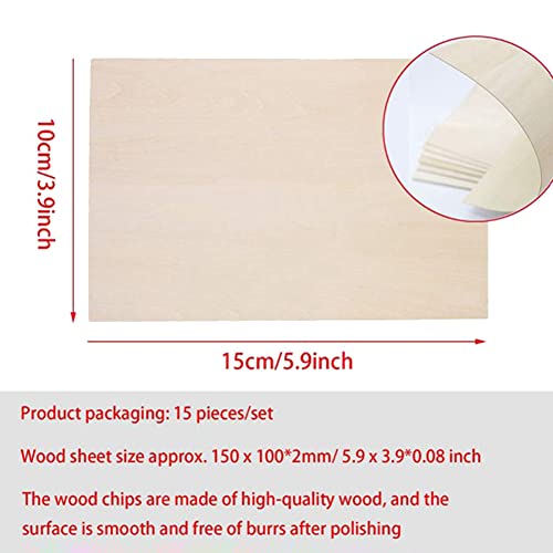 Soaying 10 Pack Unfinished Wood Sheets,Balsa Wood Thin Wood Board for House Aircraft Ship Boat Arts and Crafts,DIY Ornaments - Thumbnail 4
