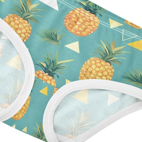 Wusikd Golden Pineapple Triangle Girls' Underwear Cotton Girls Briefs Soft Toddler Underwear 2T4