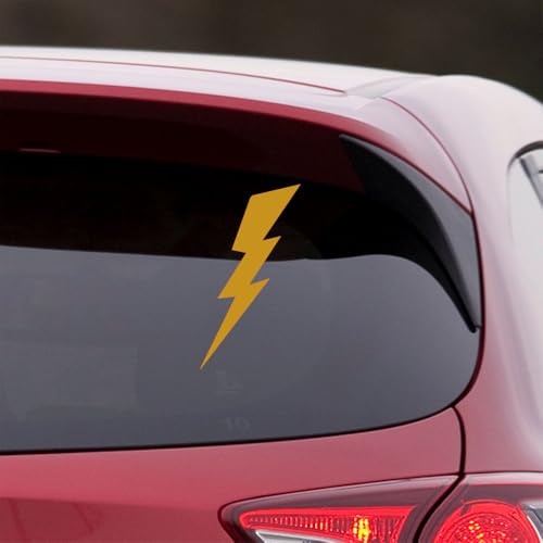 Image of Lighting 1 (Metallic Gold) (Set of 2) Premium Waterproof Vinyl Decal Stickers for Laptop Phone Accessory Helmet Car Window Bumper Mug Tuber Cup Door Wall Decoration