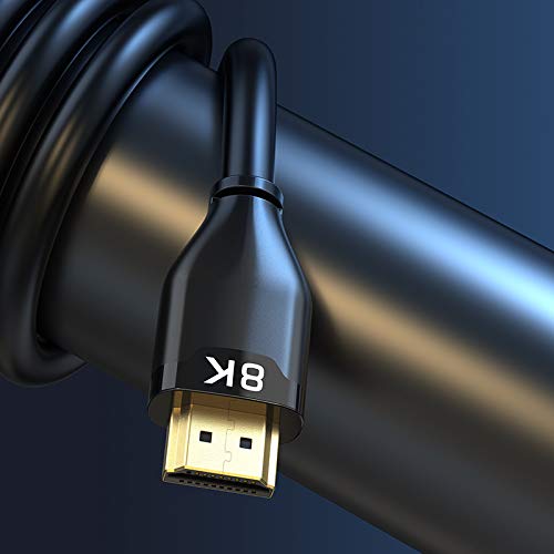 TCNEWCL Cavo HDMI 2.1 2M, 48Gbps Trasmissione ad Alta Velocità, Supporto 8K@ 60Hz&4K@120Hz/144Hz, Dolby Vision, DTS: X, HDCP 2.2/2.3, HDR 10, eARC, Dynamic HDR, Compatibile PS5 PS4 Console PC HDTV