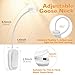 KTEBO® 2 Packs Rechargeable Book Reading Light - Adjustable Brightness, 3 Color Temperatures, 30+ Hours Runtime - Eye Care 10 LED Lamp for Reading for Bed,Back to School Gift for Student-White & Black