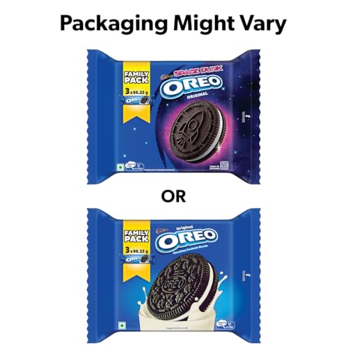 Image of Cadbury Oreo Vanilla Flavour Creme Sandwich Biscuit, 288.75 g (Pack of 3)