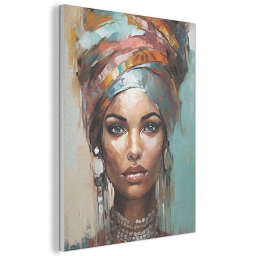 Art mural haut de gamme : panneau décoratif feutré MuchoWow portrait de femme