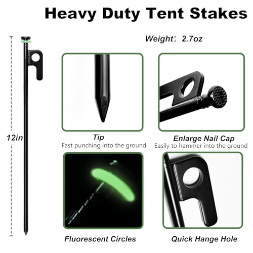 24 Pack 12in Heavy Duty Stakes