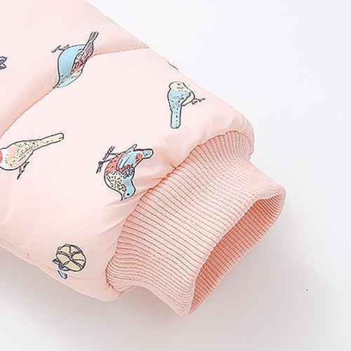 Baby Boys Girls Winter Coat Hooded Puffer Jacket Fleece Lined Bubble Coat Zipper Cute 𝐂artoon Toddler Kid Clothes2