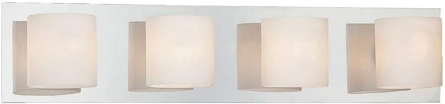 One-Day Sale: Up to 80% Off Eurofase 20380-014 Geos Opal White Glass Cylinder Bath Vanity Wall Mount, 4-Light 240 Total Watts, 5H x 25W, Satin Nickel 🛒 Flash Sale Eurofase 20380-014 Geos Opal White Glass Cylinder Bath Vanity Wall Mount, 4-Light 240 Total Watts, 5H x 25W, Satin Nickel