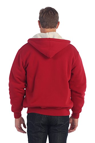 Image of Gioberti Men's Soft Heavyweight Sherpa Lined Fleece Hoodie Jacket