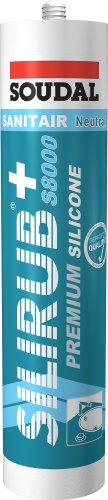 Preisvergleich Produktbild Soudal Silirub+ S8000, PREMIUM Silicone, Kartusche: 310ml, Farbe: Altweiß