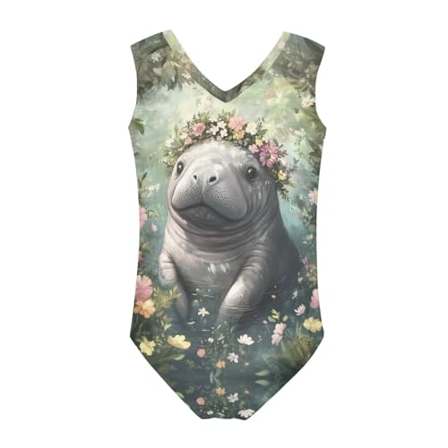 Image of Xpyiqun Bathing Suits for Girls 3-14 Kids Summer One Piece Swimwear Beach Sport Sleeveless Swimsuits Athletic