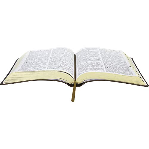Bíblia Sagrada Letra Grande com índice digital - Couro sintético Marrom: Almeida Revista e Corrigida